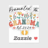 Befördert zu Oma est. 2Vinyl-Aufkleber mit Maßschn Aufkleber (Blatt)