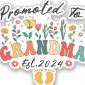 Befördert zu Oma est. 2Vinyl-Aufkleber mit Maßschn Aufkleber (Vorderseite)