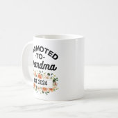 Befördert zu Oma Funny New Großmutter Floral Kaffeetasse (Vorderseite Links)