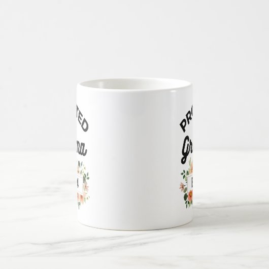 Befördert zu Oma Funny New Großmutter Floral Kaffeetasse (Mittel)