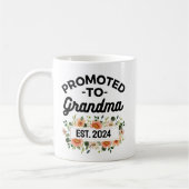 Befördert zu Oma Funny New Großmutter Floral Kaffeetasse (Links)