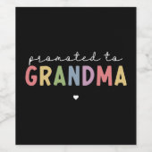 Befördert zu Oma New Oma als Geschenke Weinetikett (Einzelnes Label)