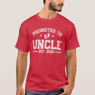 Befördert zu Onkel est. 2026 Ankündigung von Baby T-Shirt