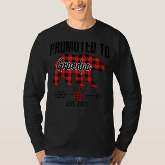 Befördert zu Opa 2023 Red Kariert Pajama Buffalo T-Shirt