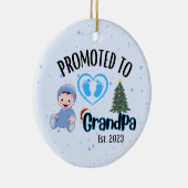 Befördert zu Opa - Baby Boy Xmas Ornament (Rechts)