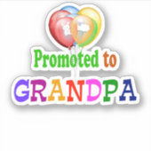 Befördert zu Opa...celebration Aufkleber (Vorderseite)