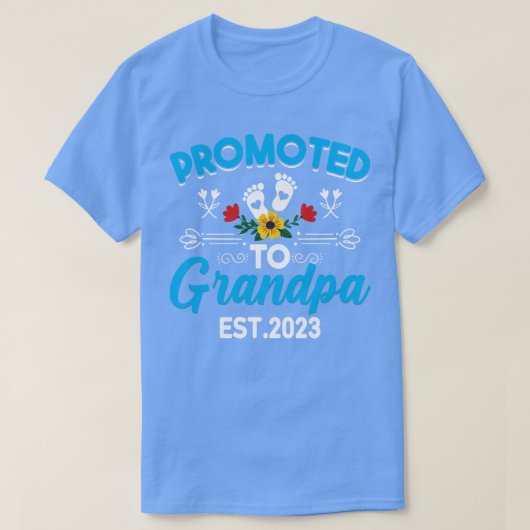 Befördert zu Opa Est 2023 Funny New Opa Gif T-Shirt (Design vorne)