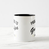 Befördert zu Opa Est. 2023 Zweifarbige Tasse (Mittel)