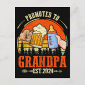 Befördert zu Opa Est 2024 Retro Väter Day New Begleitkarte (Rückseite)