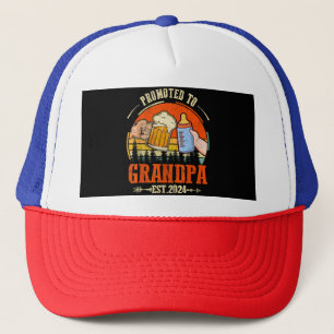 Befördert zu Opa Est 2024 Retro Väter Day New Truckerkappe