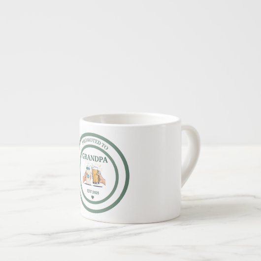 Befördert zu Opa Est. 2025 Espressotasse (Vorderseite Rechts)