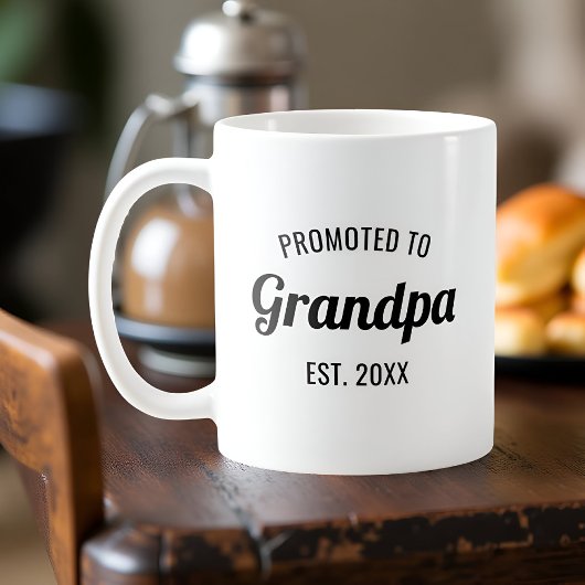 Befördert zu Opa Est. 2025 Personalisiert Kaffeetasse