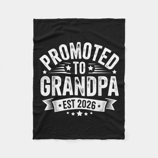 Befördert zu Opa Est 2026 Großeltern Baby Ann Fleecedecke (Vorderseite)