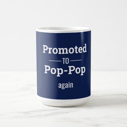 Befördert zu Pop-Pop Blue Coffee Tasse (Mittel)