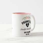 Befördert zu Tante Personalisiert Baby Name Zweifarbige Tasse (VorderseiteRechts)