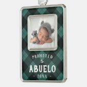 Befördert zum Abuelo Baby Foto Rahmen-Ornament Silber (Links)