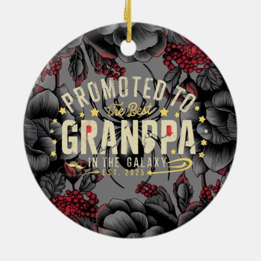 Befördert zum besten Großvater der Galaxie Keramik Ornament (Hinten)