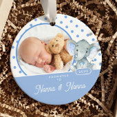 Befördert zum Foto Nonna Nonno Baby Boy Keramik Ornament