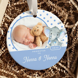 Befördert zum Foto Nonna Nonno Baby Boy Keramik Ornament