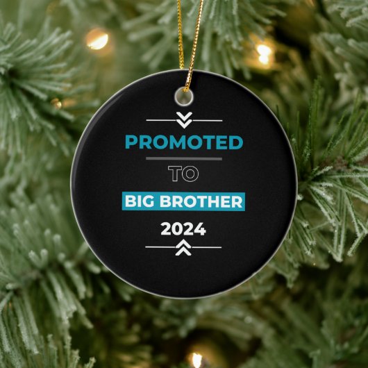 Befördert zum Großen Bruder 2024 Keramik Ornament (Baum)