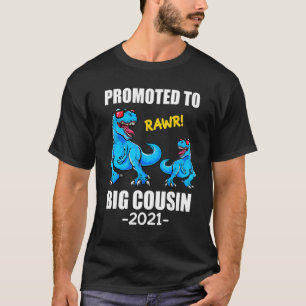 Befördert zum großen Cousin 2021 Dinosaurier Outfi T-Shirt