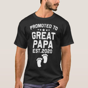 Befördert zum Großen Papa EST 2020 Feiertag T-Shirt