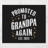 Befördert zum Großvater wieder 2025 bald Großvater Bierflaschenetikett (Einzelnes Label)