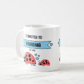 Befördert zum Marienkäfer Oma Damen blau Kaffeetasse (Vorderseite Links)