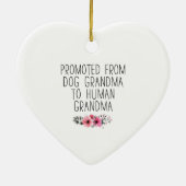 Befördert zum menschlichen Oma vom Hund Oma Funny Keramik Ornament (Hinten)