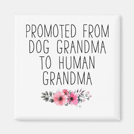 Befördert zum menschlichen Oma vom Hund Oma Funny Magnet (Vorne)