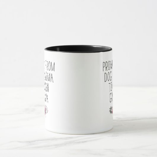 Befördert zum menschlichen Oma vom Hund Oma Funny Tasse (Zentrum)