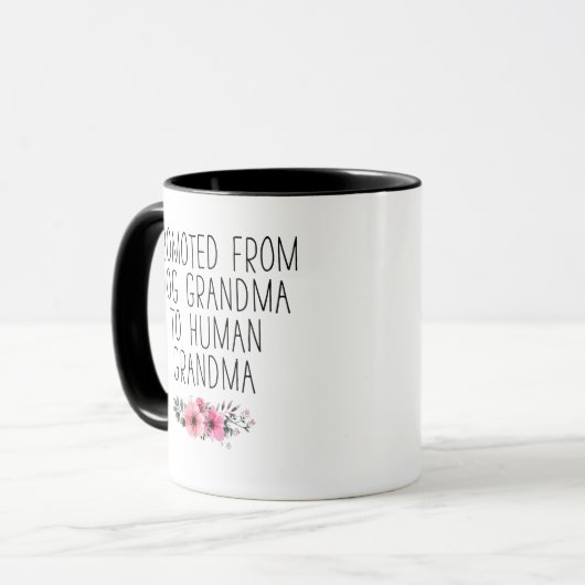 Befördert zum menschlichen Oma vom Hund Oma Funny Tasse (Vorderseite Links)