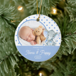 Befördert zum Nana & Poppy Baby Boy Foto Keramik Ornament