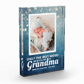 Befördert zum Oma Niedlich Stars Baby Fotoblock (Links)