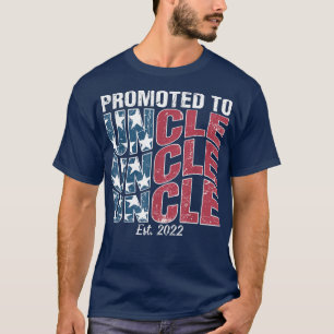 Befördert zum Onkel Est 2022 Men USA Flag zum erst T-Shirt