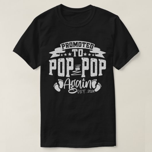 Befördert zum Pop Pop Est 2024 Funny Opa wieder T-Shirt (Design vorne)