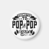 Befördert zum Pop Pop Est 2025 Funny Opa wieder Magnet (Vorne)