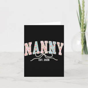 Befördert zur Nanny Est 2026 Florale Zukunft Karte