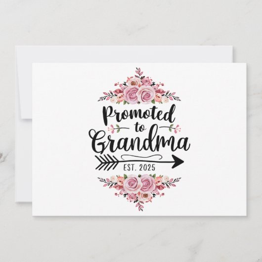 Befördert zur Oma 2025-Schwangerschaftsankündigung Ankündigung (Vorderseite)