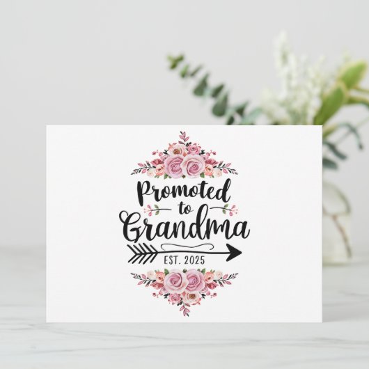 Befördert zur Oma 2025-Schwangerschaftsankündigung Ankündigung (Stehend Vorderseite)