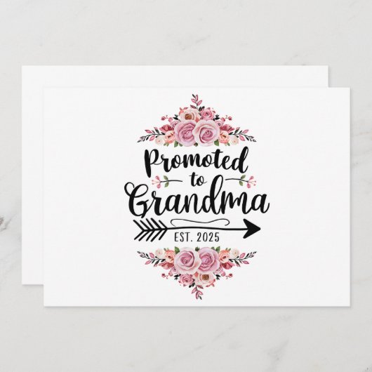 Befördert zur Oma 2025-Schwangerschaftsankündigung Ankündigung (Vorne/Hinten)