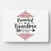 Befördert zur Oma 2025-Schwangerschaftsankündigung Fotoplatte (Vorderseite)