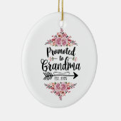 Befördert zur Oma 2025-Schwangerschaftsankündigung Keramik Ornament (Rechts)