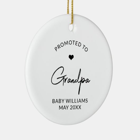 Befördert zur Oma Oma New Baby Ankündigung Keramik Ornament (Rechts)