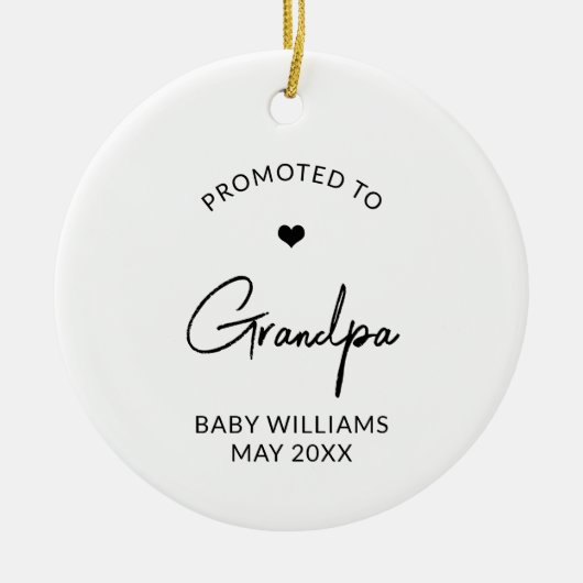 Befördert zur Oma Oma New Baby Ankündigung Keramik Ornament (Vorne)