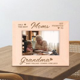 Befördert zur Oma Personalisiert Baby Ankündigung Geätzte Rahmen