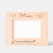 Befördert zur Oma Personalisiert Baby Ankündigung Geätzte Rahmen (Vorderseite)