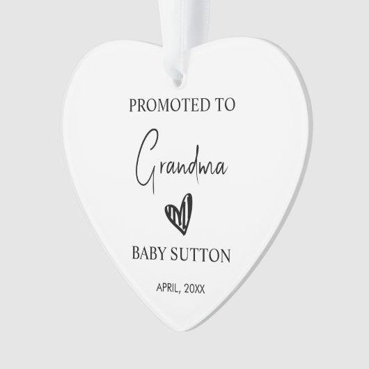 Befördert zur Oma-Schwangerschaft Ankündigung Groß Ornament (Vorderseite)