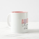 Befördert zur Tante EST 2025 | Personalisierte neu Zweifarbige Tasse (Vorderseite Links)