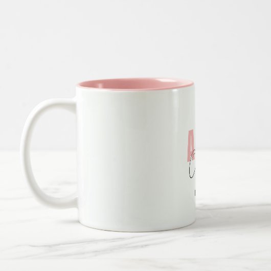 Befördert zur Tante EST 2025 | Personalisierte neu Zweifarbige Tasse (Links)